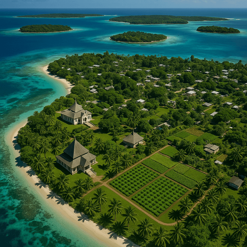 Tonga islands with royal kava gardens
