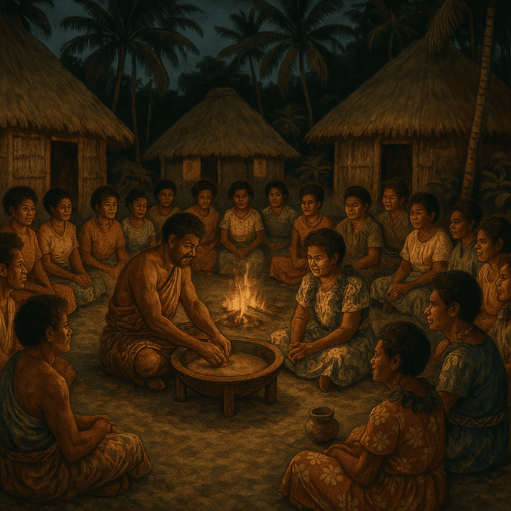 Traditional Hawaiian kava ceremony